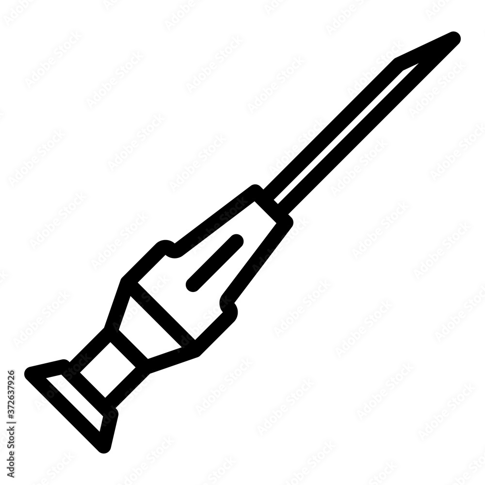 Catheter device icon. Outline catheter device vector icon for web design isolated on white background