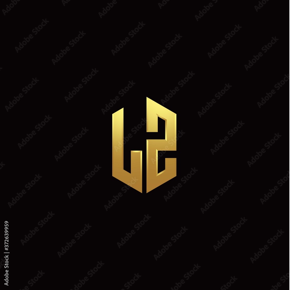 L Z modern monogram style initial logo template L Z modern monogram style initial logo template