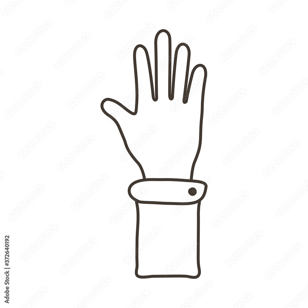 hand human stop protesting line style icon hand human stop protesting line style icon