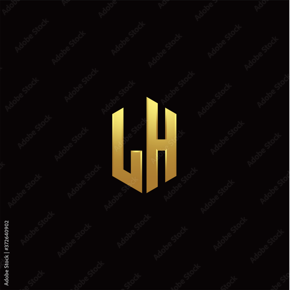L H modern monogram style initial logo template L H modern monogram style initial logo template