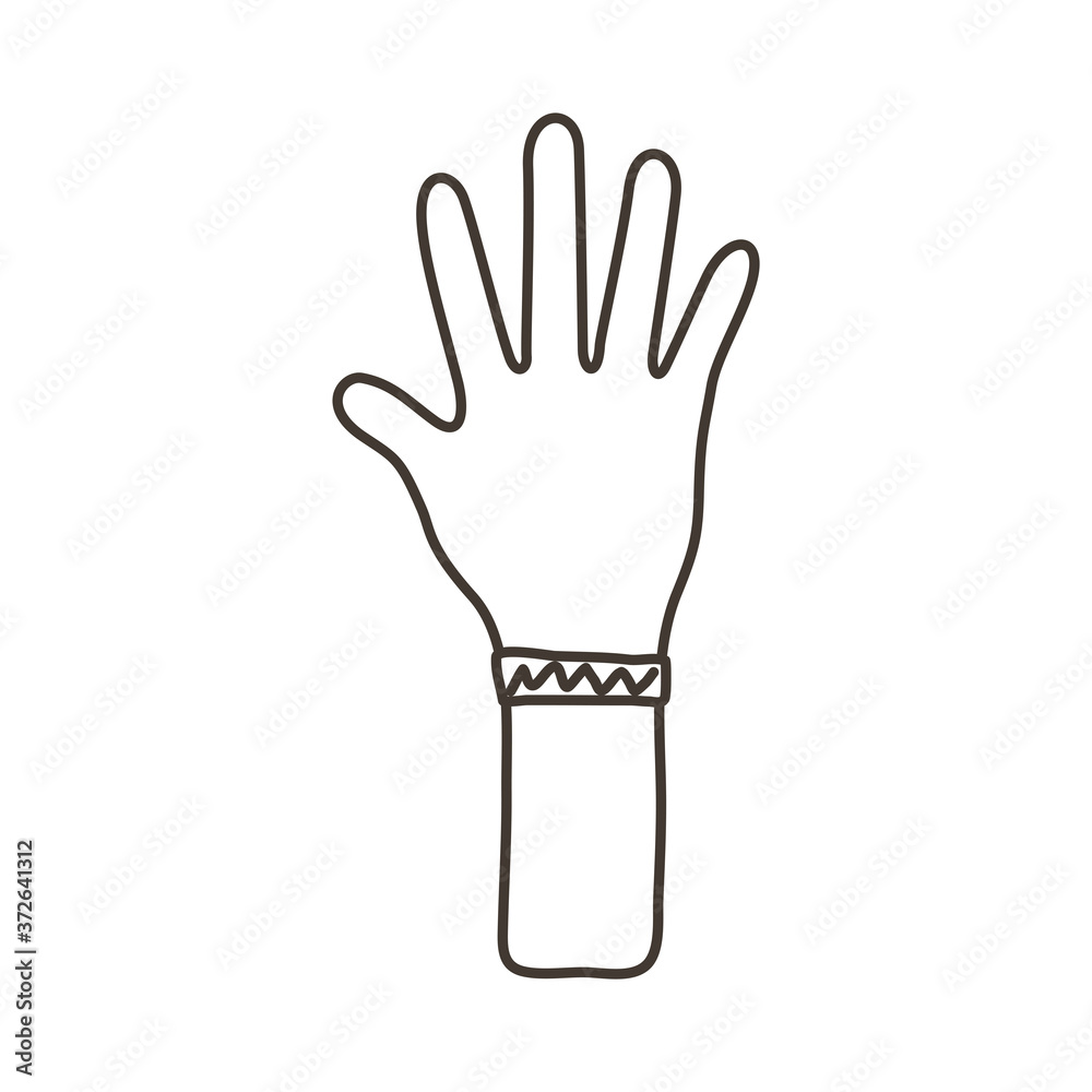 hand human stop protesting line style icon hand human stop protesting line style icon
