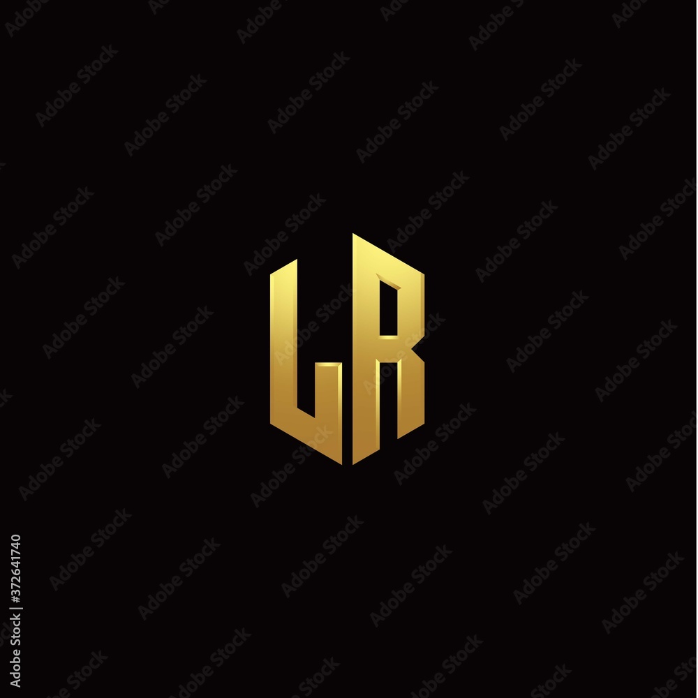 L R modern monogram style initial logo template L R modern monogram style initial logo template