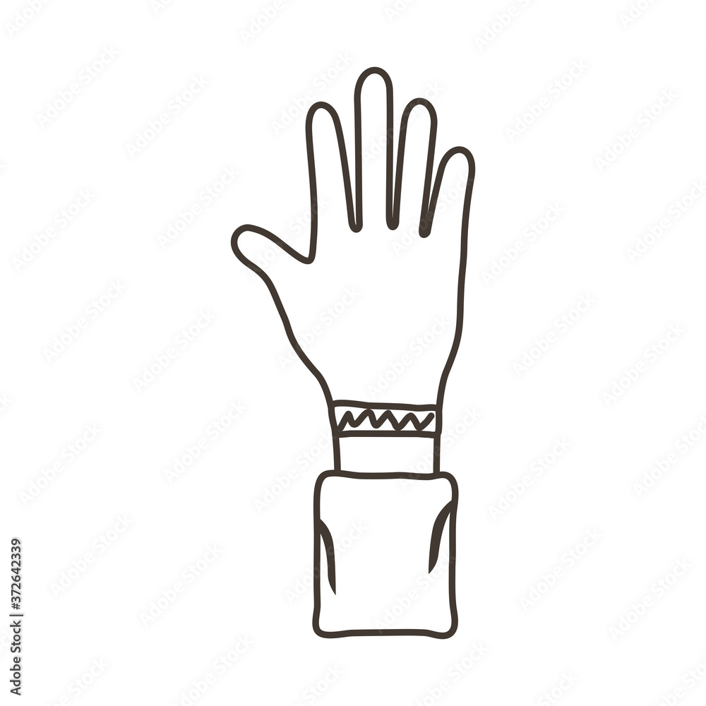 hand human stop protesting line style icon hand human stop protesting line style icon