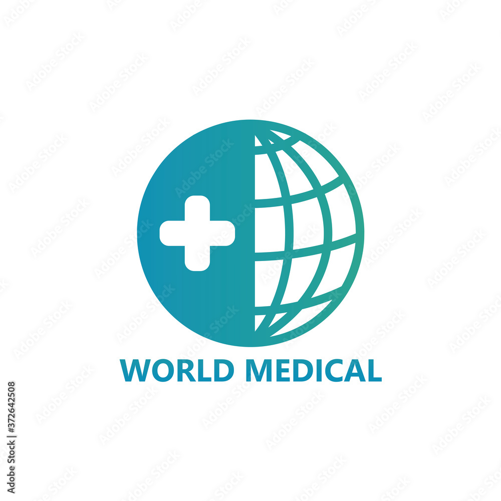 World Medical Logo Template Design Vector World Medical Logo Template Design Vector