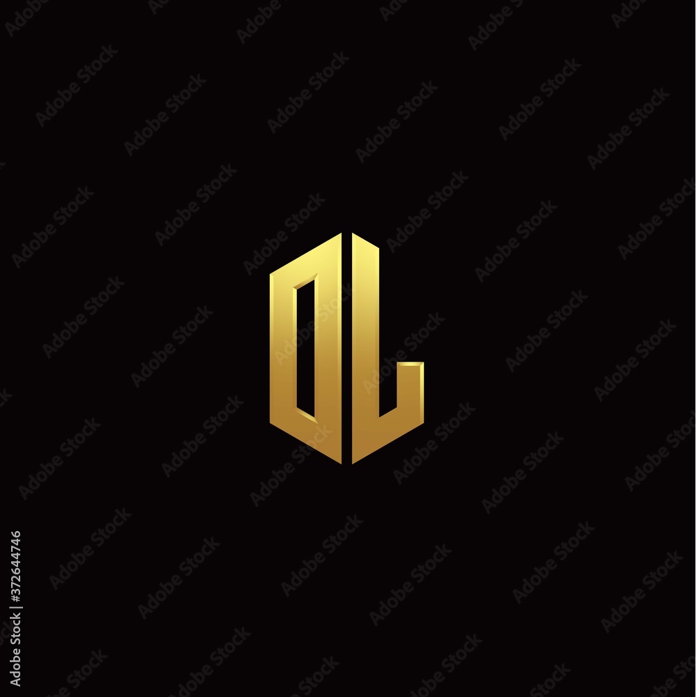 O L modern monogram style initial logo template O L modern monogram style initial logo template