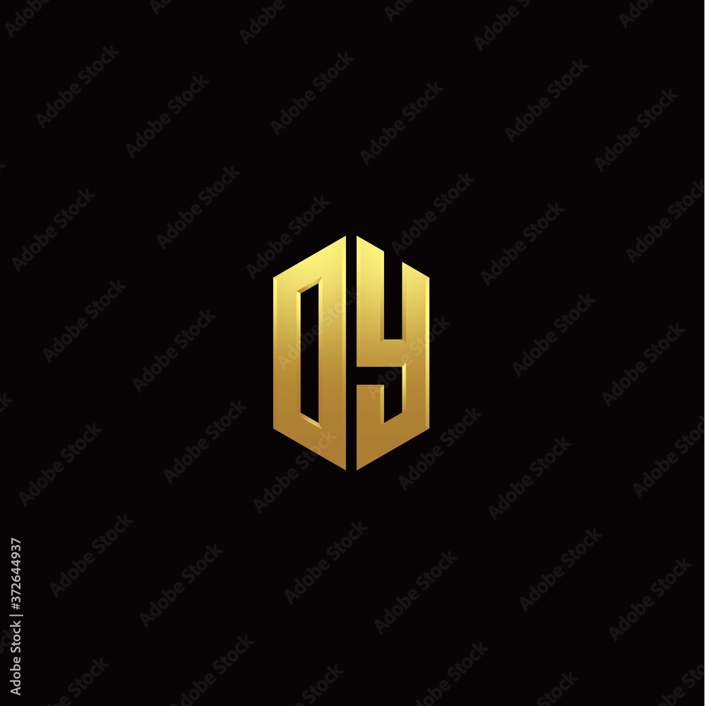 O Y modern monogram style initial logo template O Y modern monogram style initial logo template