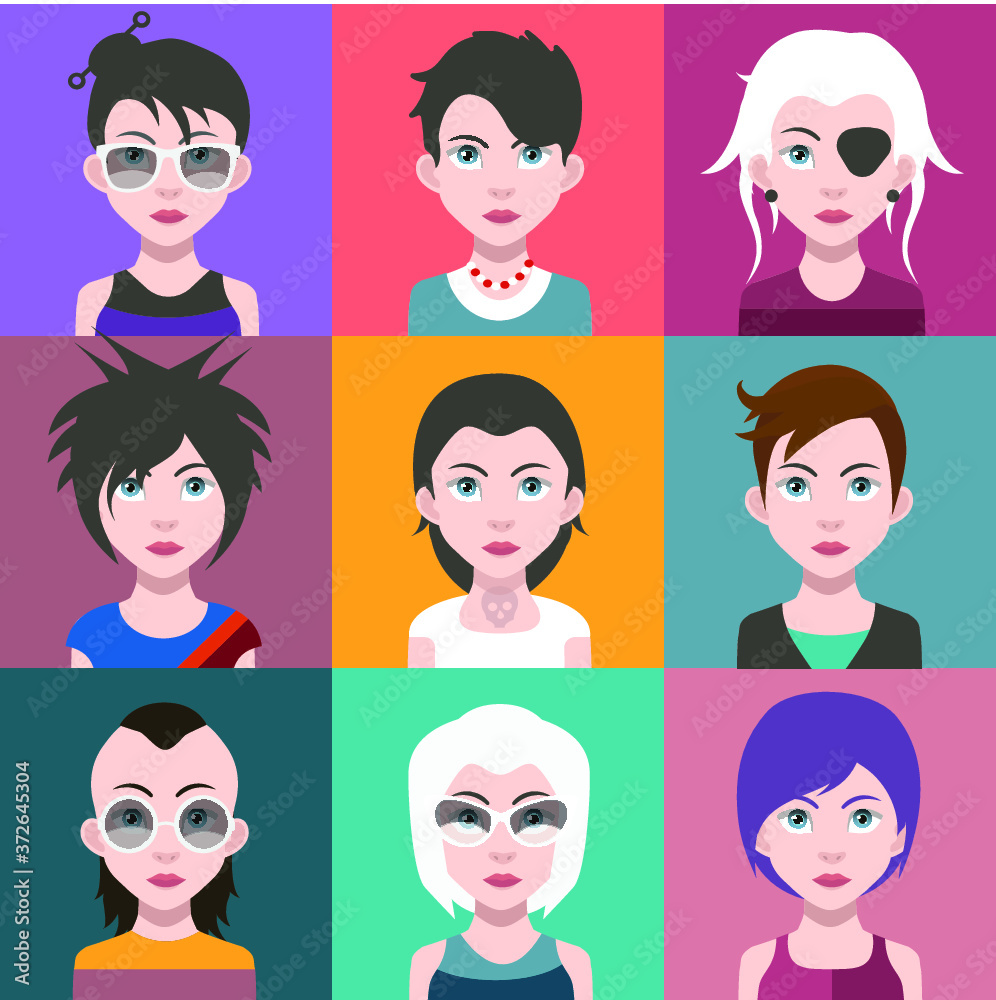 Collection of avatars ( Man and woman Characters ) Collection of avatars ( Man and woman Characters )
