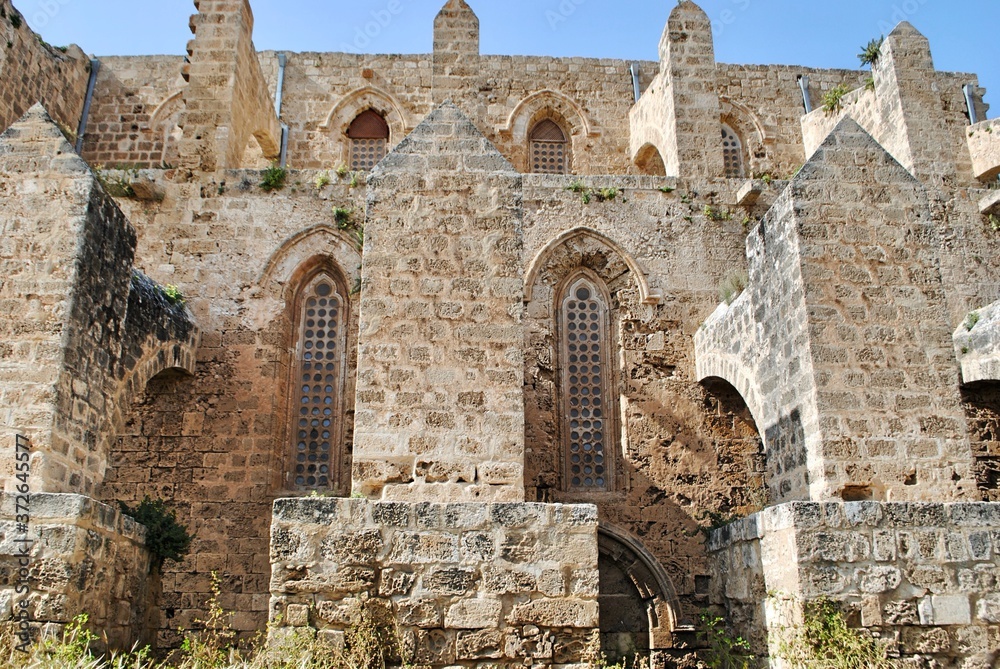 Saint Peter and Paul Church (Sinan Pasha Mosque) in Gothic style dated back the 14th century, Fatmagusta Northern Cyprus