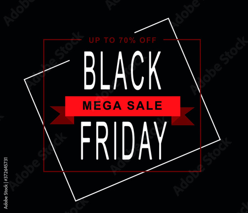 big discount tag. black friday shopping spree concept. banner, vector, graphic.
