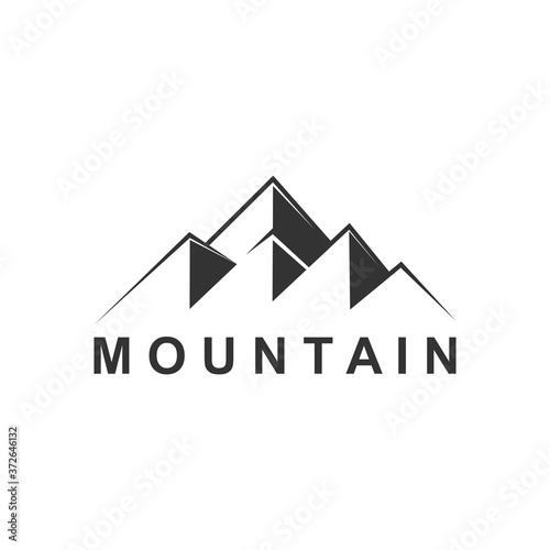 Mountain Peak, Mountain Logo Template. Vector Illustrator