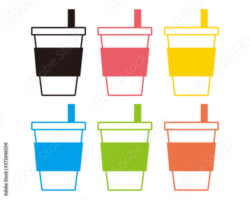 ドリンクカップのベクターイラスト