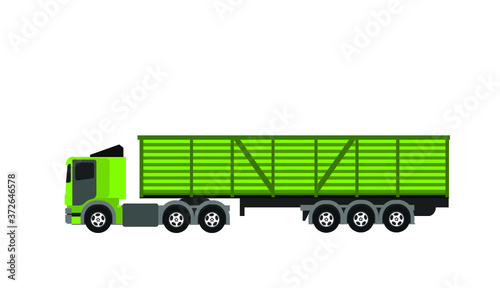 Transport truck, Detailed Vector Truck