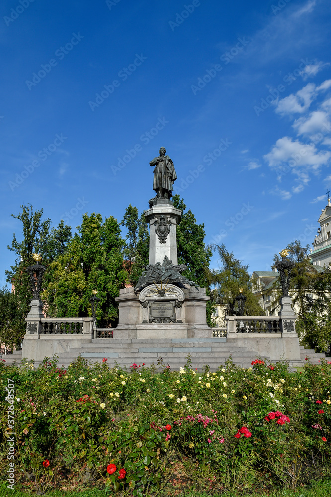 Monument in memory of Adam Mickiewicz in Warsaw Monument in memory of Adam Mickiewicz in Warsaw
