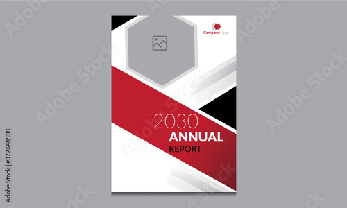 Modern annual report flyer template design