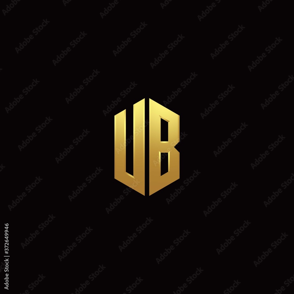U B modern monogram style initial logo template U B modern monogram style initial logo template