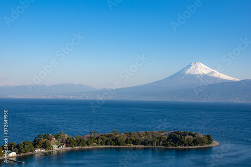 大瀬崎から見た富士山