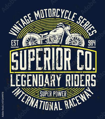 Custom motorcycle typography, t-shirt graphics, vectors.