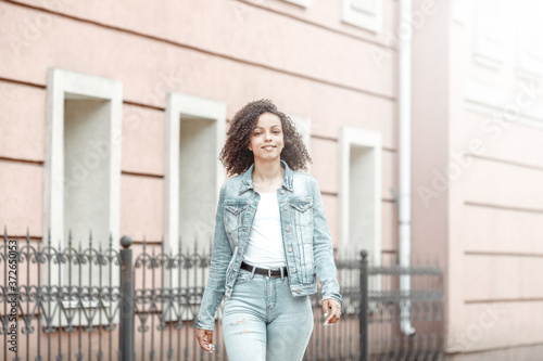 Denim style girl portrait