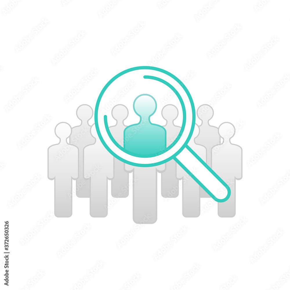 HR logo template - human resources searching solution conceptual icon - vector emblem for hr company or employment service HR logo template - human resources searching solution conceptual icon - vector emblem for hr company or employment service