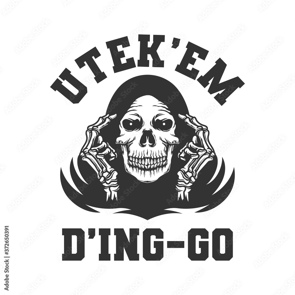 a skull wearing a robe while touching the head. indicates telling to think. vector illustration. a skull wearing a robe while touching the head. indicates telling to think. vector illustration.