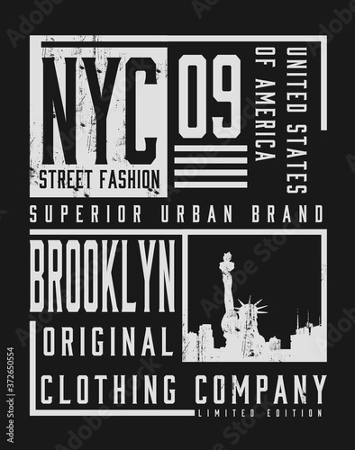College New York, Brooklyn typography, for t-shirt and other uses.