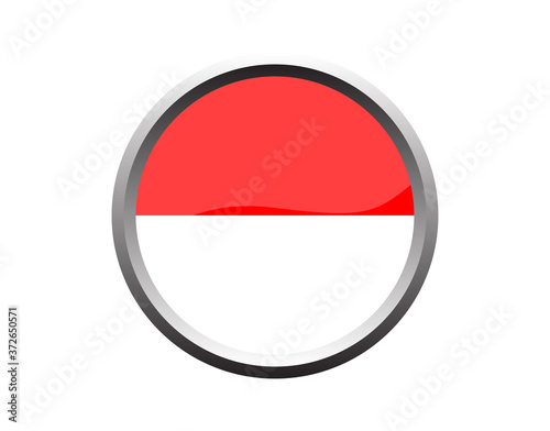 Free Download Indonesia circle button glossy. icon vector illustration. - GFXLoad