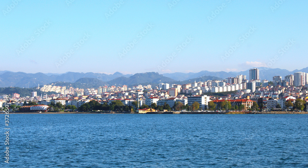 View of  Ordu city at Black sea coast