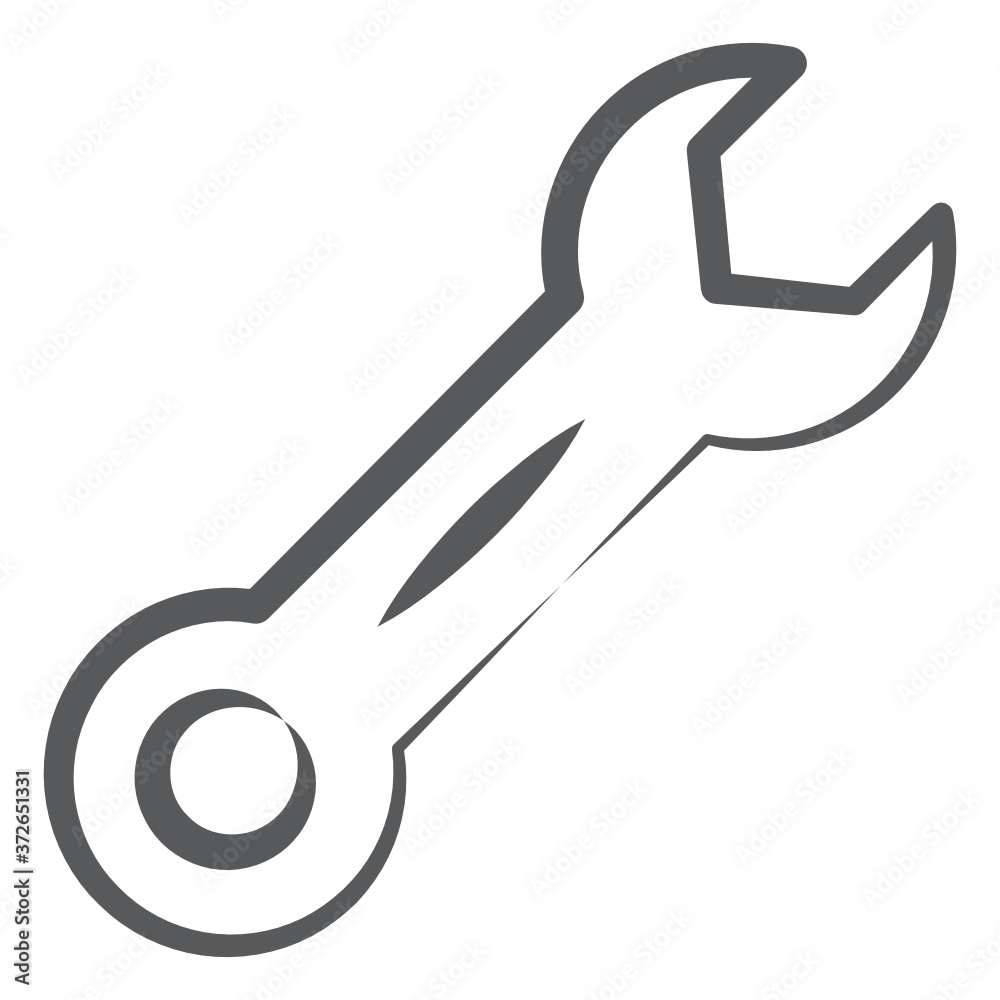 Spanner icon design in modern doodle line style
Spanner icon design in modern doodle line style