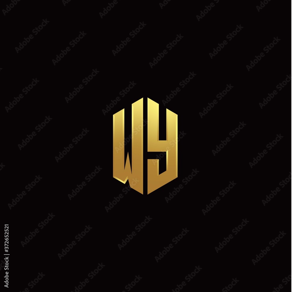 W Y modern monogram style initial logo template W Y modern monogram style initial logo template
