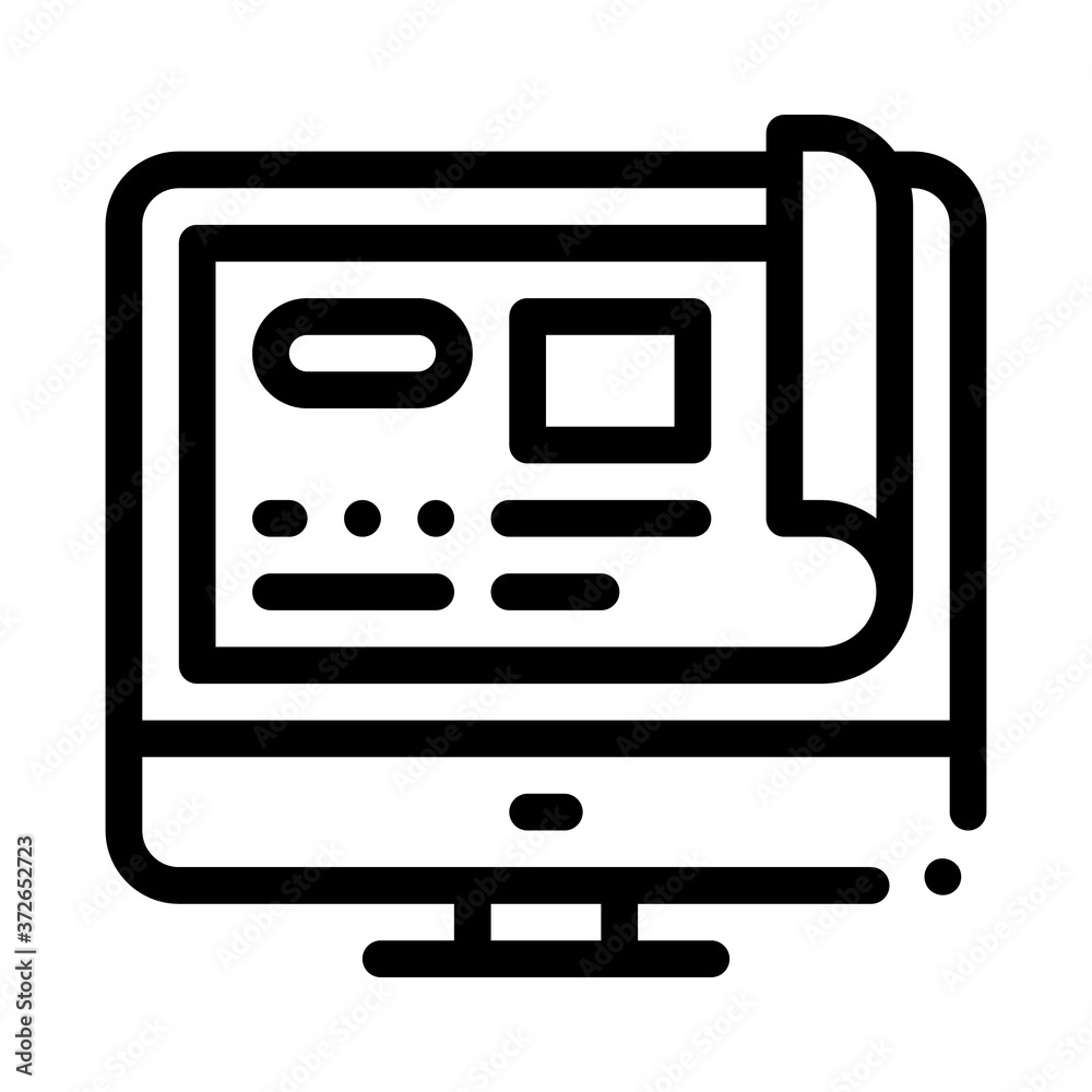 web site project icon vector. web site project sign. isolated contour symbol illustration web site project icon vector. web site project sign. isolated contour symbol illustration