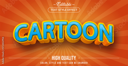 Editable text style effect - Cartoon theme style.
