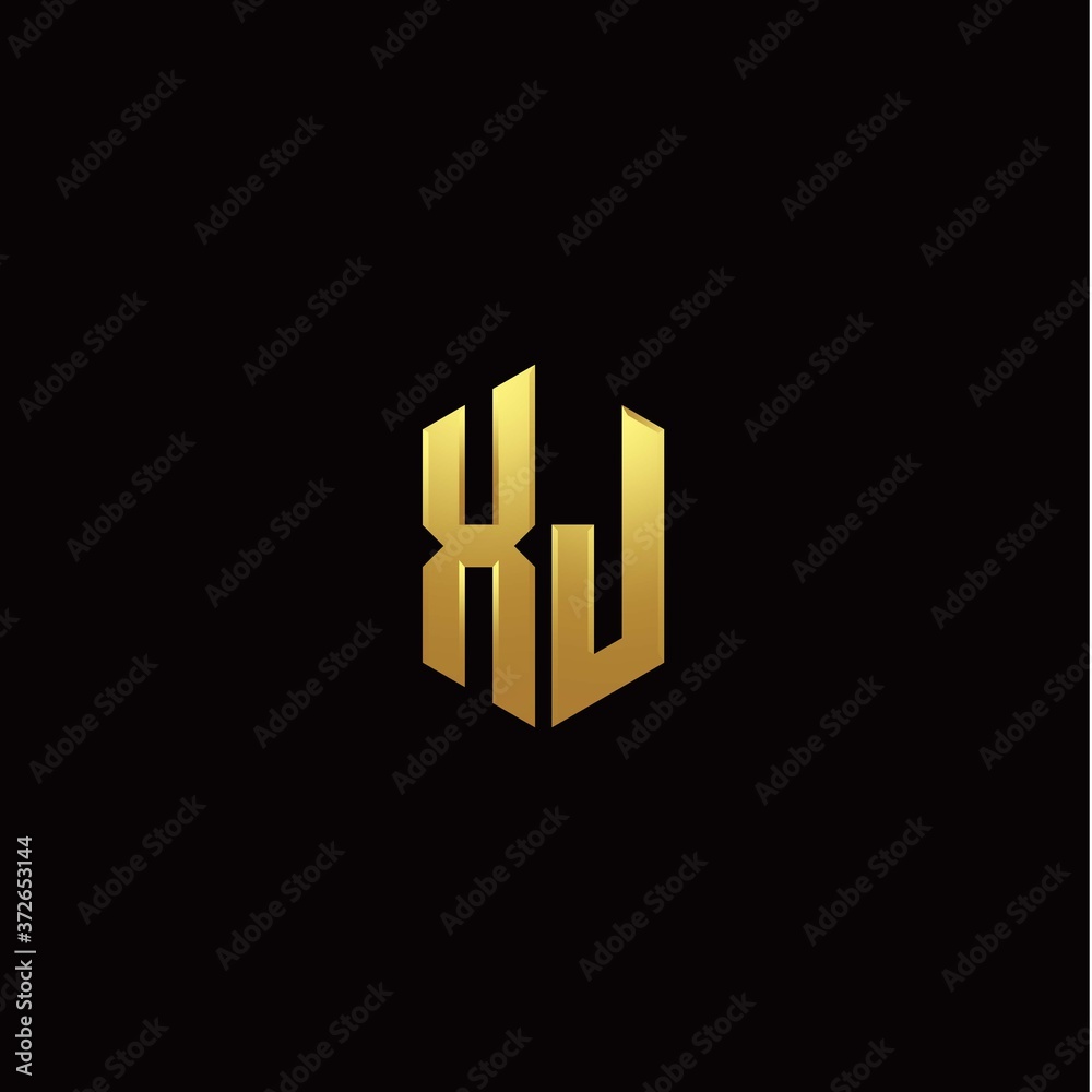 X J modern monogram style initial logo template X J modern monogram style initial logo template