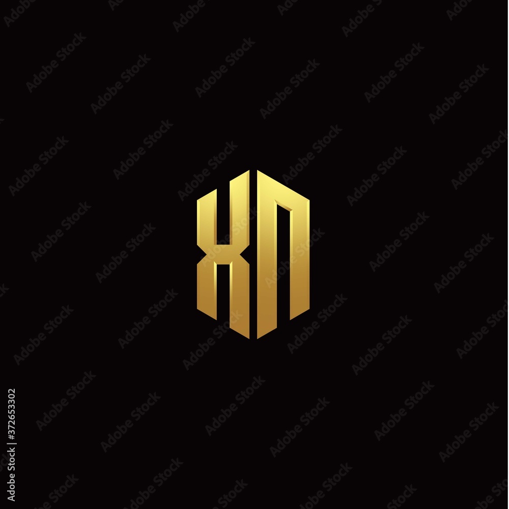 X N modern monogram style initial logo template X N modern monogram style initial logo template
