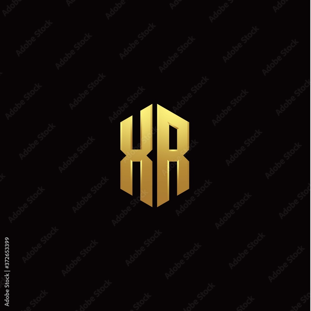 X R modern monogram style initial logo template X R modern monogram style initial logo template