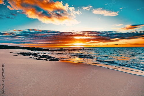 sunset on the beach © fasilpictures