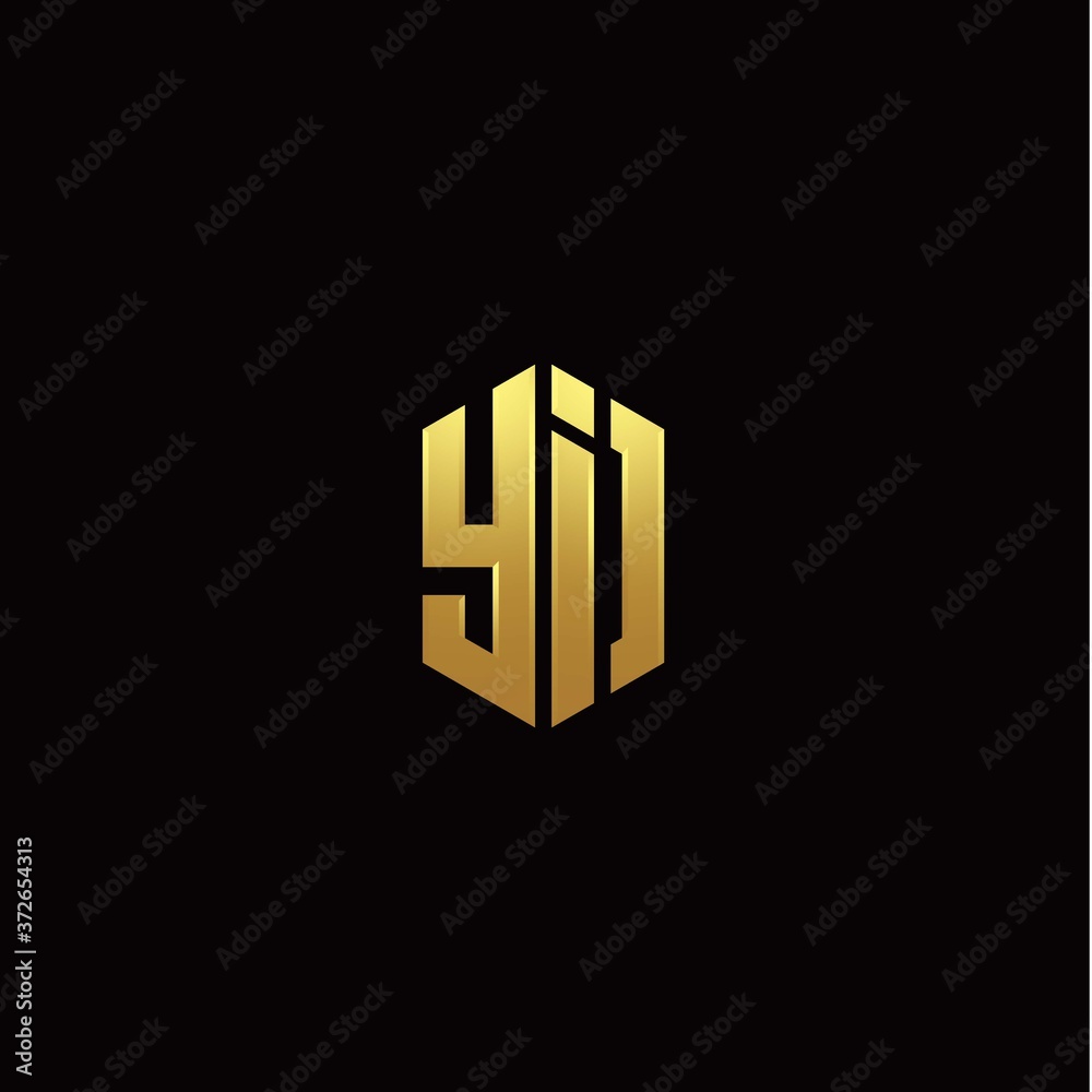 Y I modern monogram style initial logo template Y I modern monogram style initial logo template