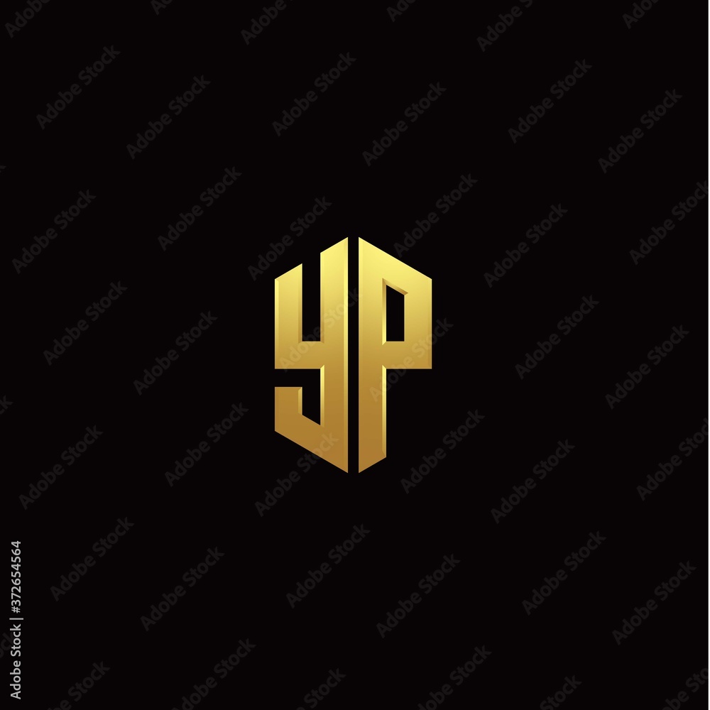 Y P modern monogram style initial logo template Y P modern monogram style initial logo template