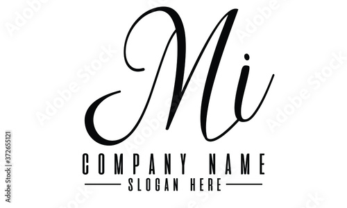 MI Logo Template, Letter M And Letter I Logo 