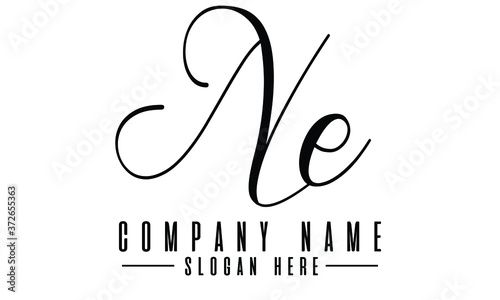 NE initial letter logo template design in vector
