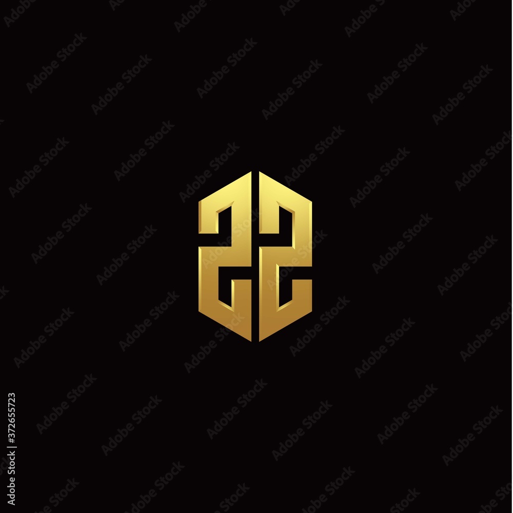 Z Z modern monogram style initial logo template Z Z modern monogram style initial logo template