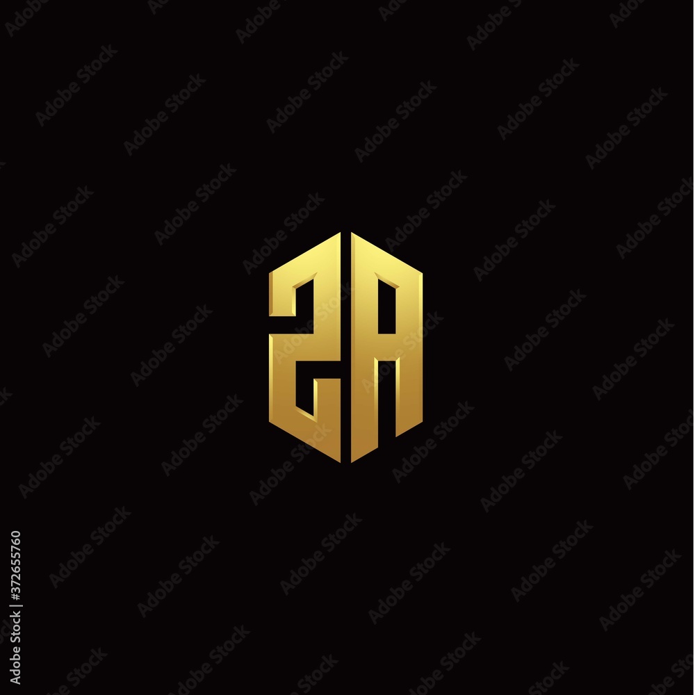 Z A modern monogram style initial logo template Z A modern monogram style initial logo template