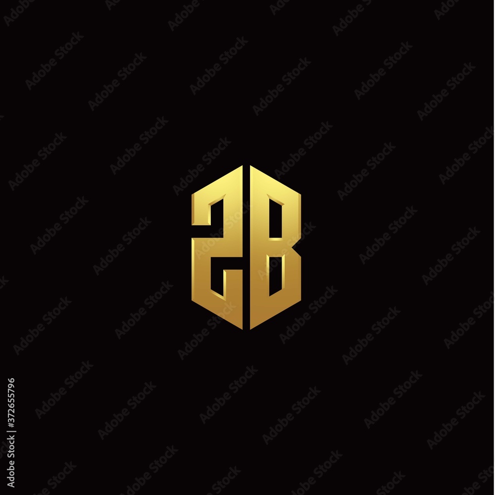 Z B modern monogram style initial logo template Z B modern monogram style initial logo template