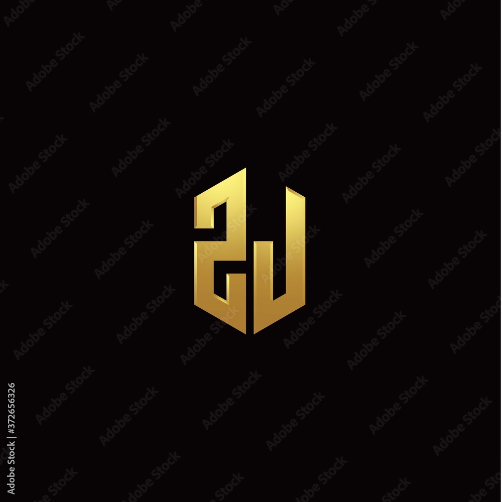 Z J modern monogram style initial logo template Z J modern monogram style initial logo template