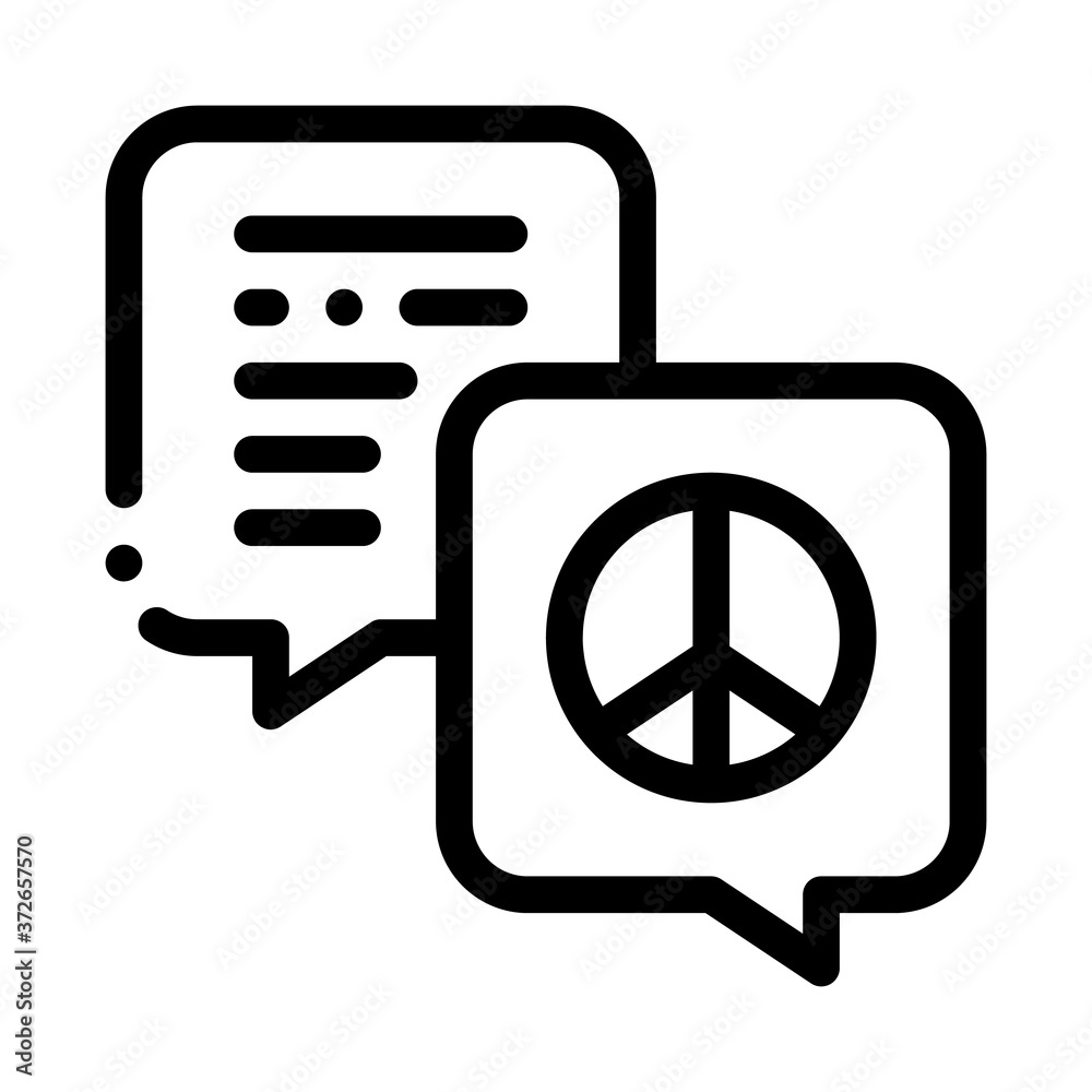 talking about tolerance and peace icon vector. talking about tolerance and peace sign. isolated contour symbol illustration talking about tolerance and peace icon vector. talking about tolerance and peace sign. isolated contour symbol illustration