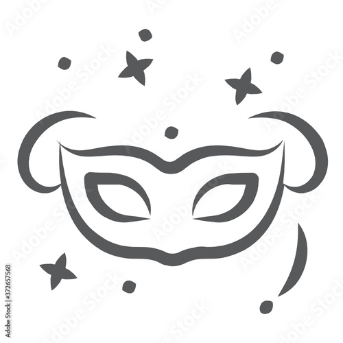 
A design of eye mask in modern doodle line style 
