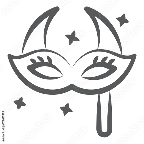 
Eye prop vector style, doodle line vector 
