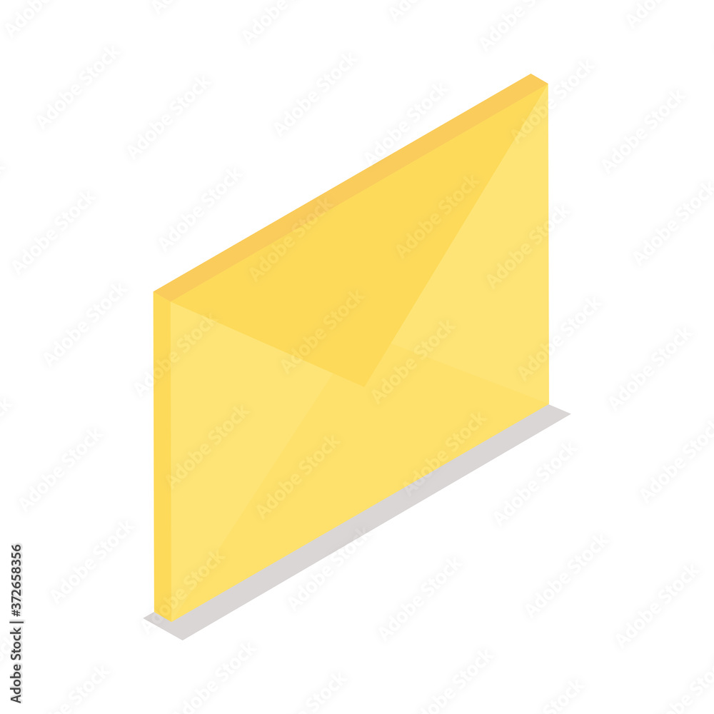 envelope mail isometric style icon envelope mail isometric style icon