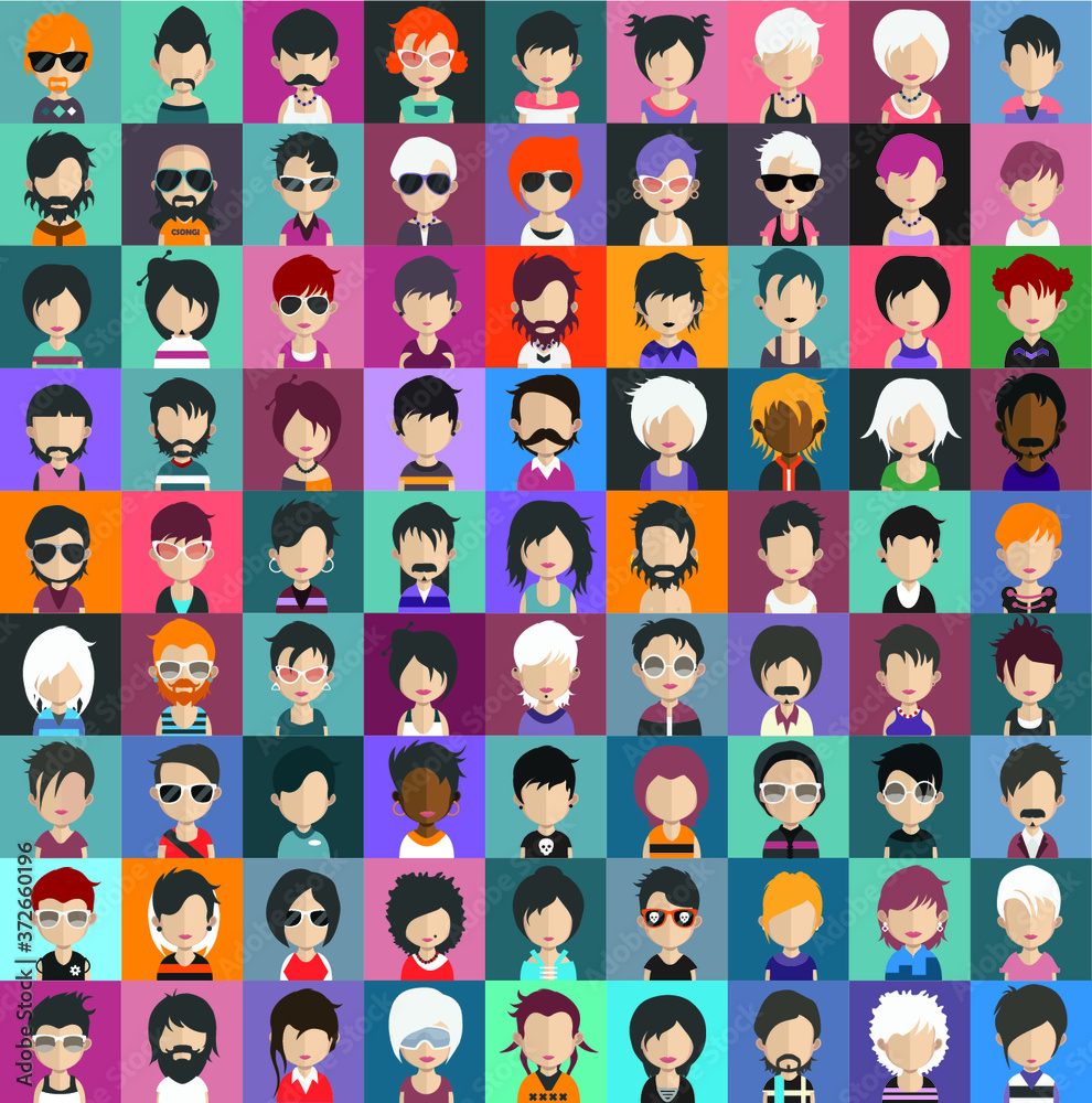 Collection of avatars ( Man and woman Characters ) Collection of avatars ( Man and woman Characters )