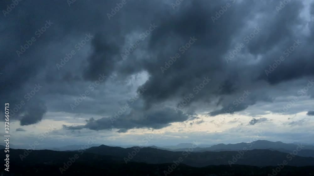 Time-lapse drone shooting of stormy weather Time-lapse drone shooting of stormy weather