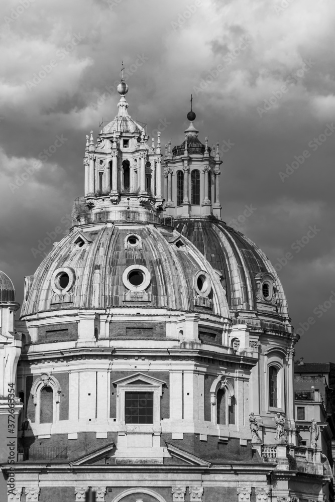 Church of Santa Maria di Loreto with the dome of the church of the Santissimo nome di Maria in the background